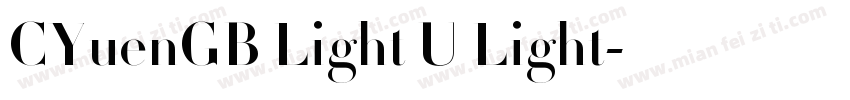 CYuenGB Light U Light字体转换
